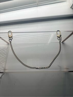 Authentic Louis Vuitton Gold Chain Strap Extension Pochette Multi WOC